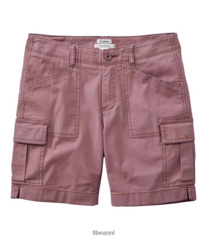 L.L.Bean vrouwen cargoshort van stretchcanvas roze taupe kleding VT0645752