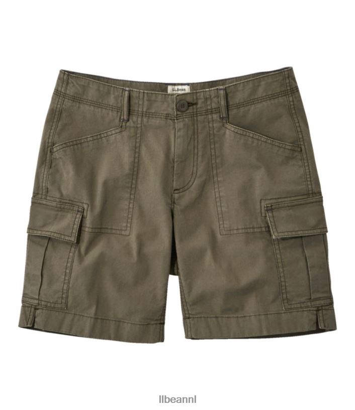 L.L.Bean vrouwen cargoshort van stretchcanvas stoffige olijf kleding VT0646475