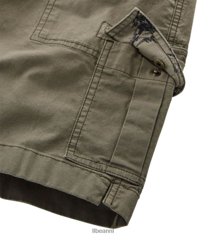 L.L.Bean vrouwen cargoshort van stretchcanvas stoffige olijf kleding VT0646475