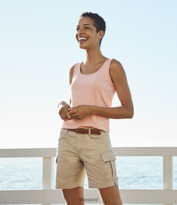 L.L.Bean vrouwen cargoshort van stretchcanvas stoffige olijf kleding VT0646475