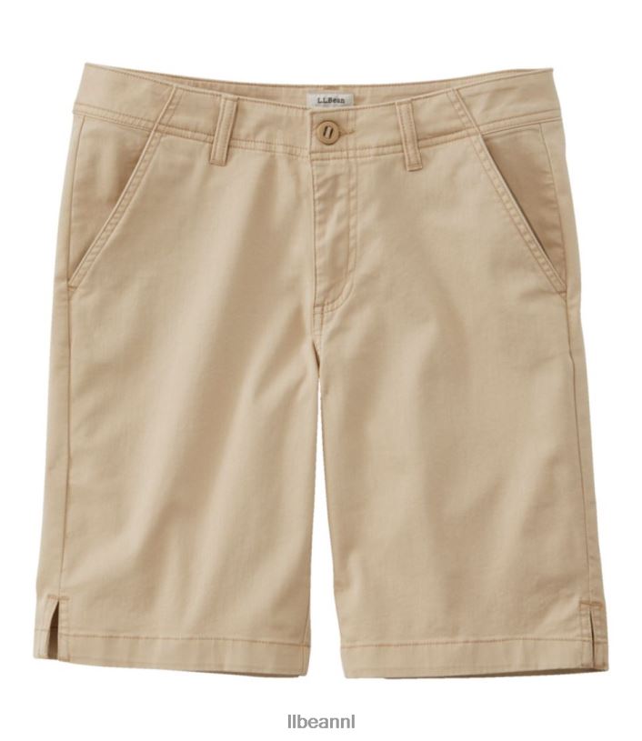 L.L.Bean vrouwen chinoshort met meerwassing kei kleding VT064250