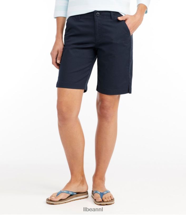 L.L.Bean vrouwen chinoshort met meerwassing kei kleding VT064250