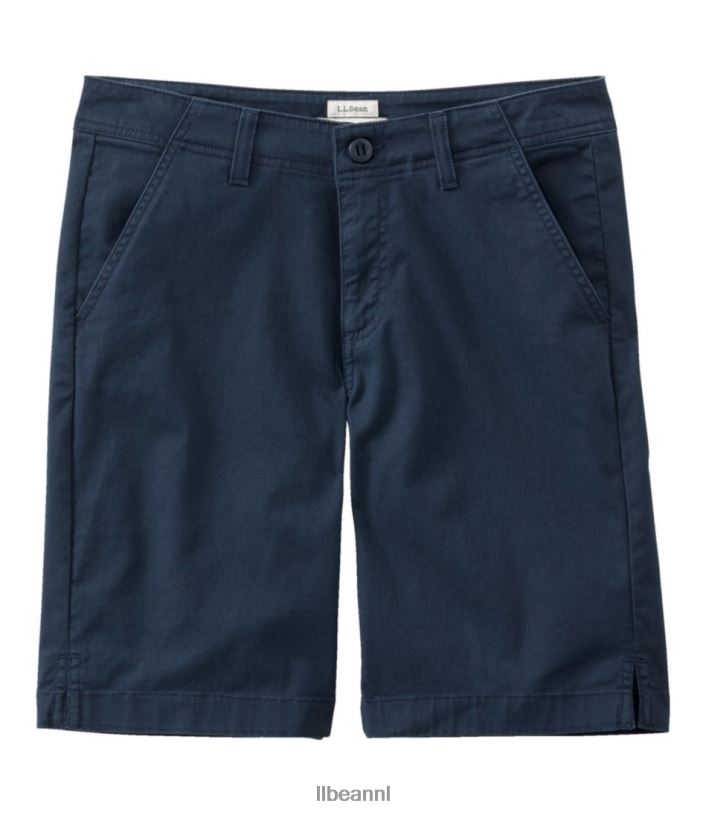L.L.Bean vrouwen chinoshort met meerwassing marine kleding VT0643139