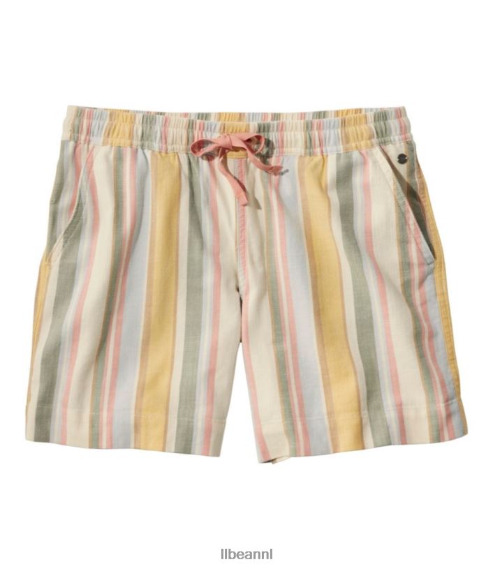 L.L.Bean vrouwen lakewashed dockshort crème multi kleding VT0643265