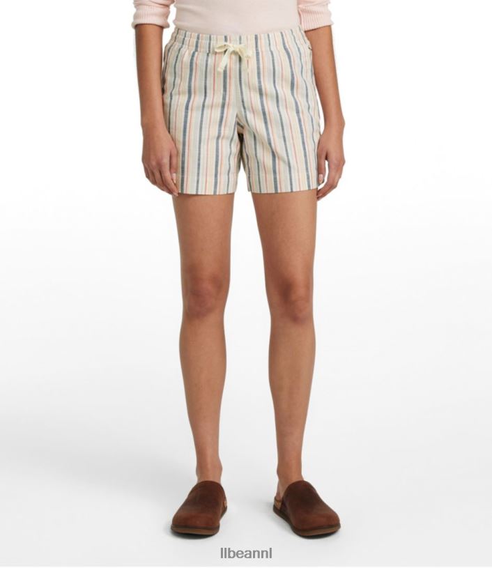 L.L.Bean vrouwen lakewashed dockshort crème multi kleding VT0643265