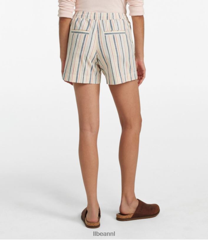 L.L.Bean vrouwen lakewashed dockshort crème multi kleding VT0643265