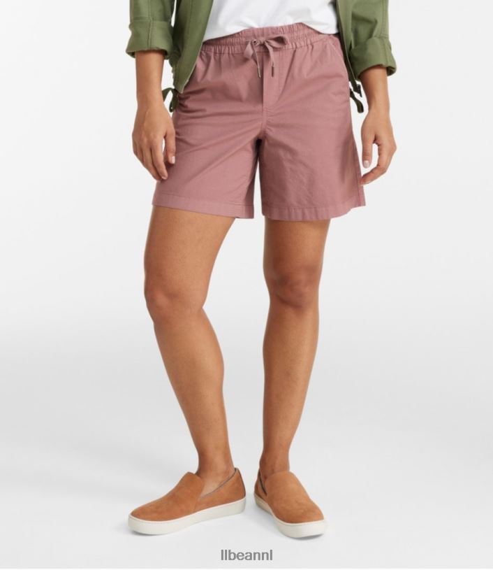 L.L.Bean vrouwen stretch ripstop pull-on short rokerig mauve kleding VT0643106