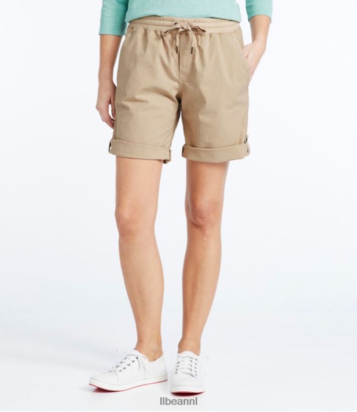 L.L.Bean vrouwen stretch ripstop pull-on short rokerig mauve kleding VT0644726