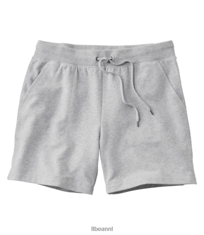 L.L.Bean vrouwen ultrazachte sweats van 15,5 cm korte, middelhoge taille lichtgrijze heide kleding VT0644753