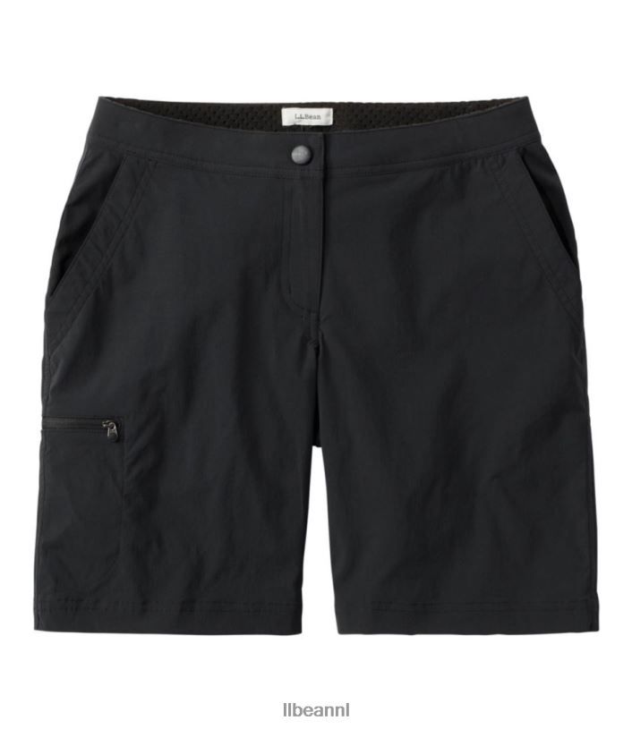 L.L.Bean vrouwen waterafstotende comfortabele trailshort zwart kleding VT0645791