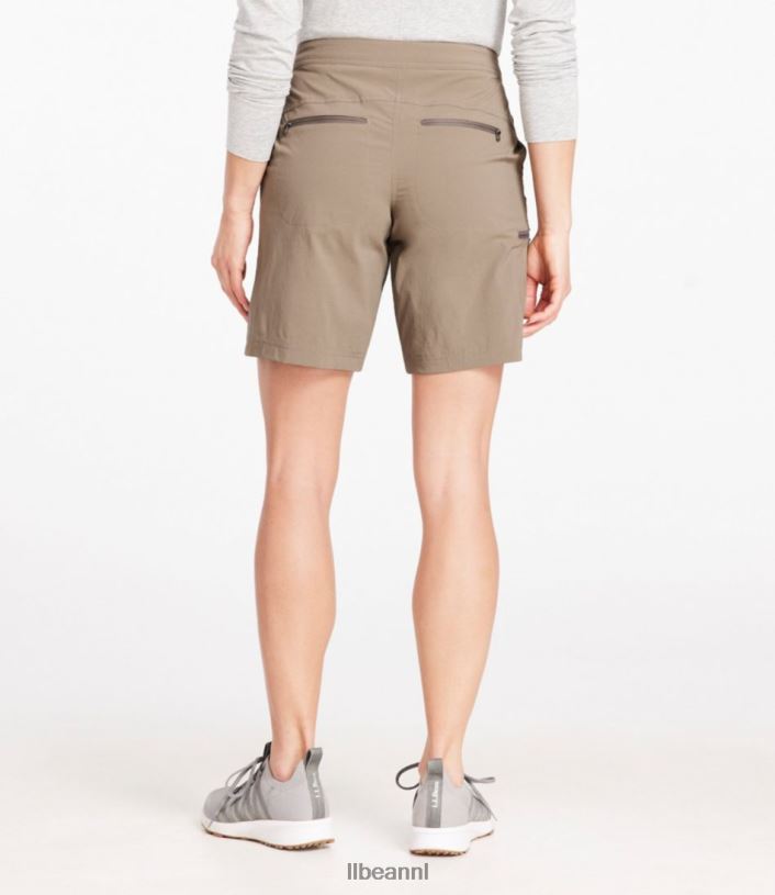 L.L.Bean vrouwen waterafstotende comfortabele trailshort zwart kleding VT0645791
