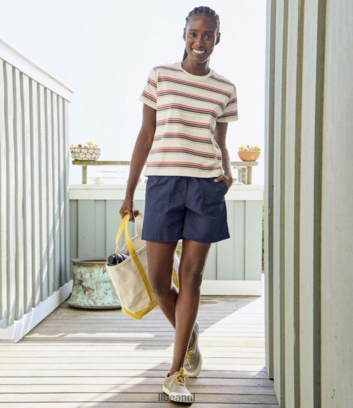 L.L.Bean vrouwen zongewassen korte broek heldere marine kleding VT0643109