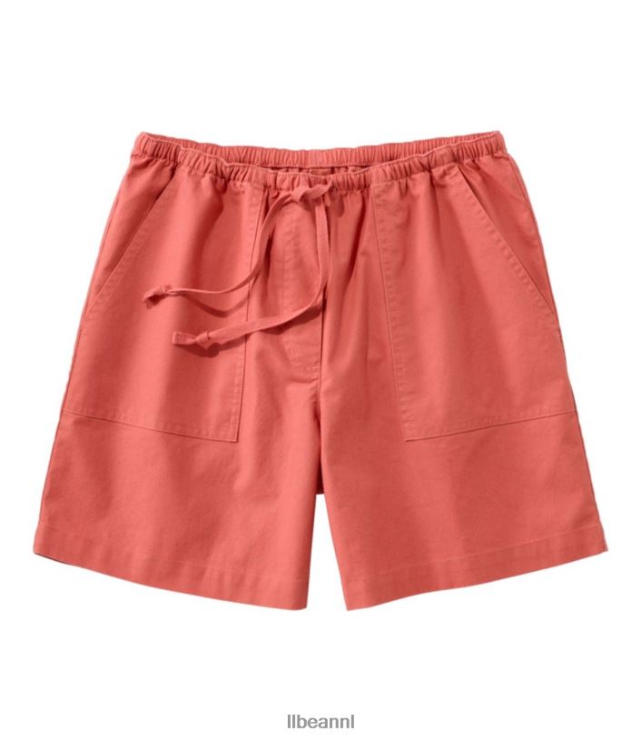 L.L.Bean vrouwen zongewassen korte broek mineraal rood kleding VT0646487