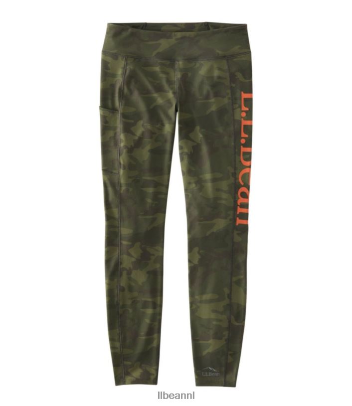 L.L.Bean vrouwen legging met insectenschild loden camouflage kleding VT064499