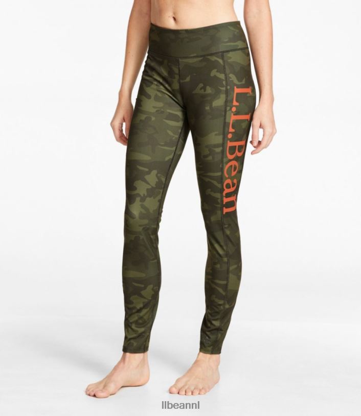 L.L.Bean vrouwen legging met insectenschild loden camouflage kleding VT064499