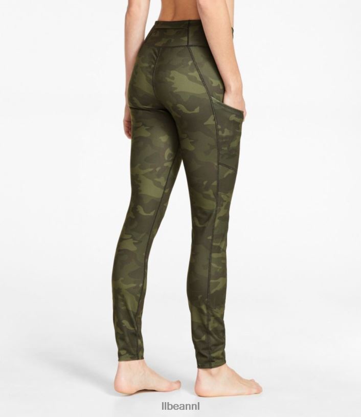 L.L.Bean vrouwen legging met insectenschild loden camouflage kleding VT064499
