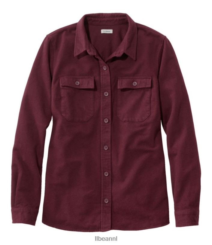 L.L.Bean vrouwen Heritage zeemshirt diepe wijn kleding VT0645896
