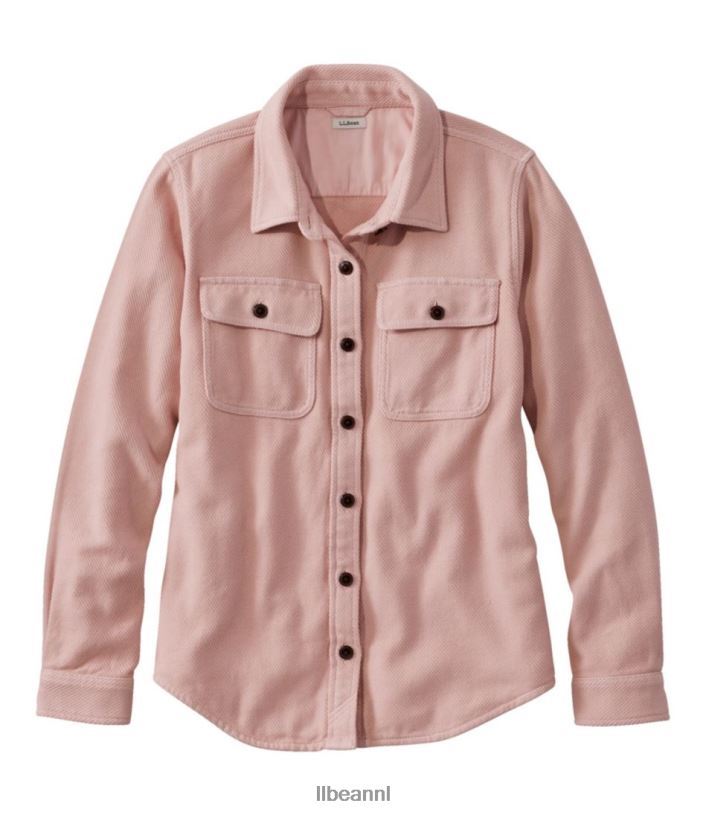L.L.Bean vrouwen Overhemd uit 1912 gedempte roos kleding VT06470