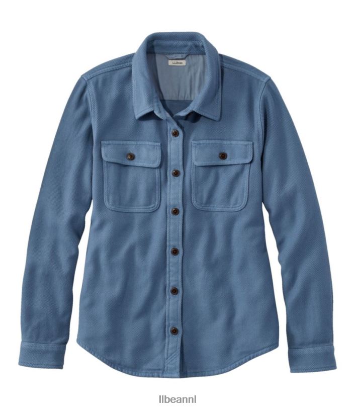 L.L.Bean vrouwen Overhemd uit 1912 maanlicht blauw kleding VT0642995