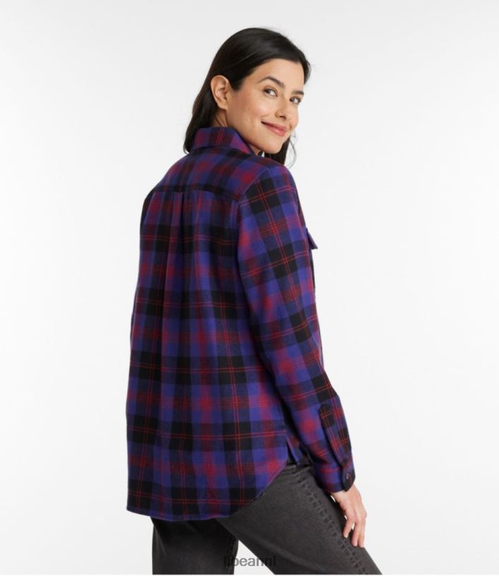 L.L.Bean vrouwen Schots geruit flanellen overhemd Rob Roy kleding VT0646907