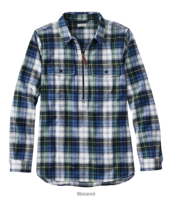 L.L.Bean vrouwen Schots geruit flanellen overhemd vintage tartan kleding VT0644633