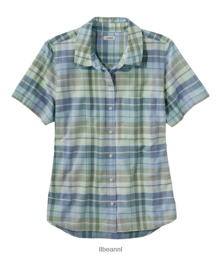 L.L.Bean vrouwen biologisch klassiek katoenen overhemd vervaagde jade kleding VT0643496