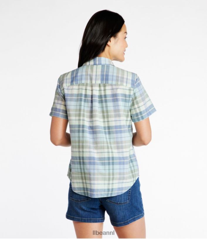 L.L.Bean vrouwen biologisch klassiek katoenen overhemd vervaagde jade kleding VT0643496