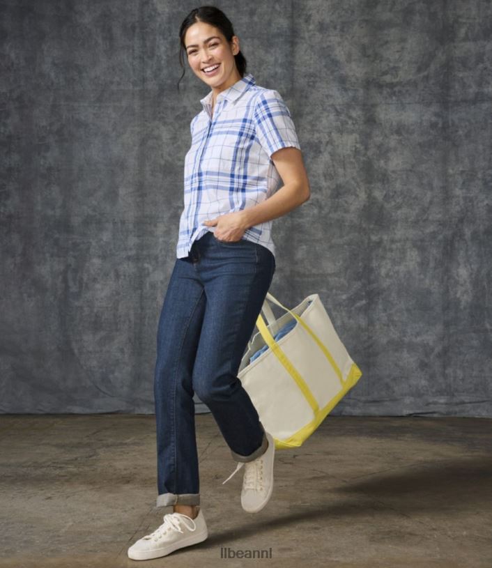L.L.Bean vrouwen biologisch klassiek katoenen overhemd vervaagde jade kleding VT0643496