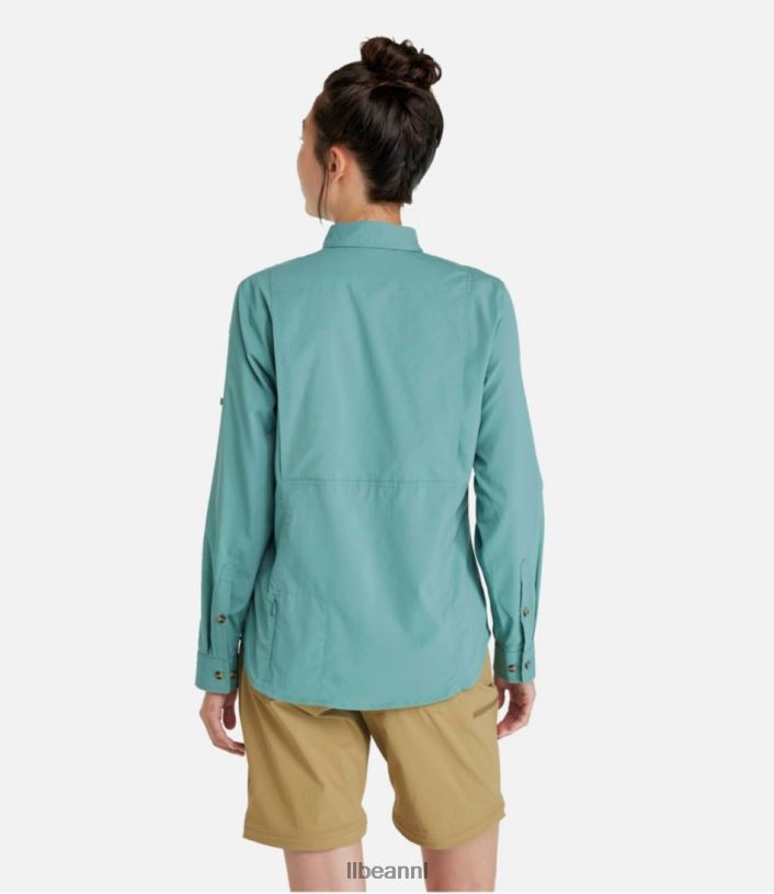 L.L.Bean vrouwen tropisch overhemd berg lila kleding VT0646709