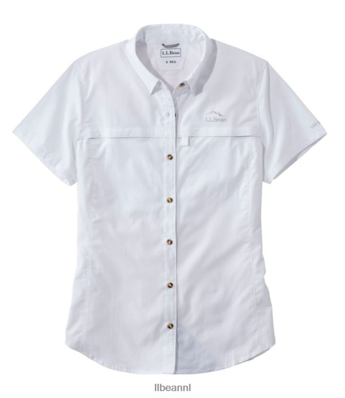 L.L.Bean vrouwen tropisch overhemd wit kleding VT0646955