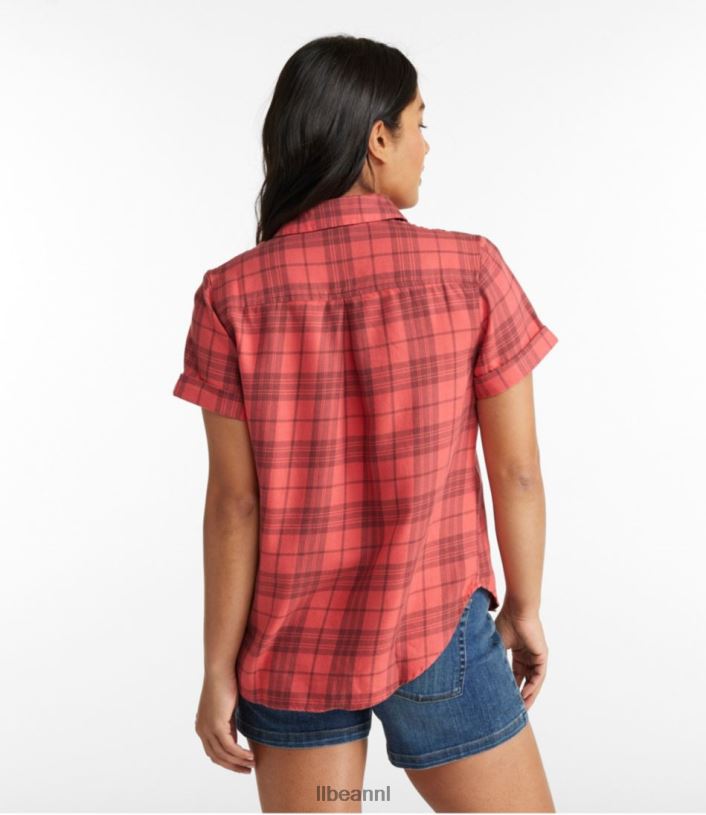 L.L.Bean vrouwen vederzacht twill overhemd ridderspoor kleding VT0645995