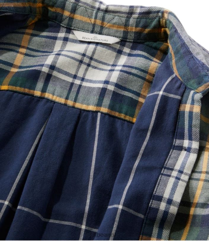 L.L.Bean x Double L vrouwen kenmerkend katoenen dubbelgeweven overhemd bordeaux kleding VT064163