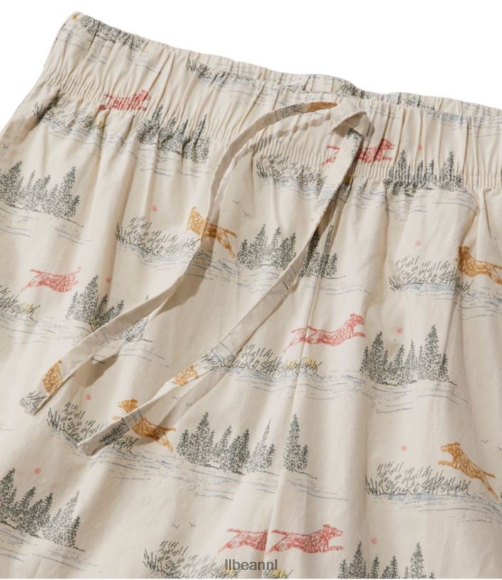 L.L.Bean vrouwen comfort stretch slaap pyjama set daglelie geruit kleding VT0643172