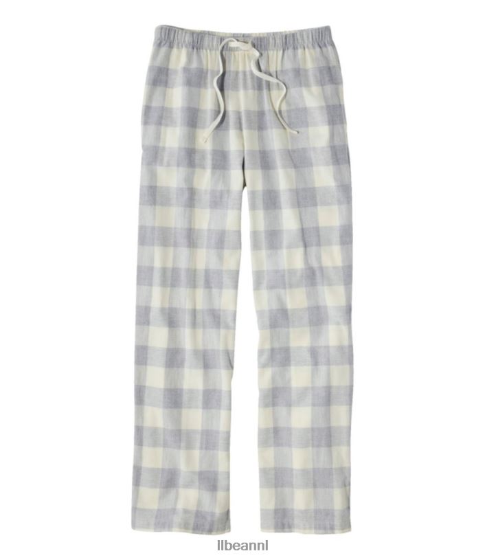 L.L.Bean vrouwen flanellen slaapbroekje lichtgrijze heide kleding VT0646976