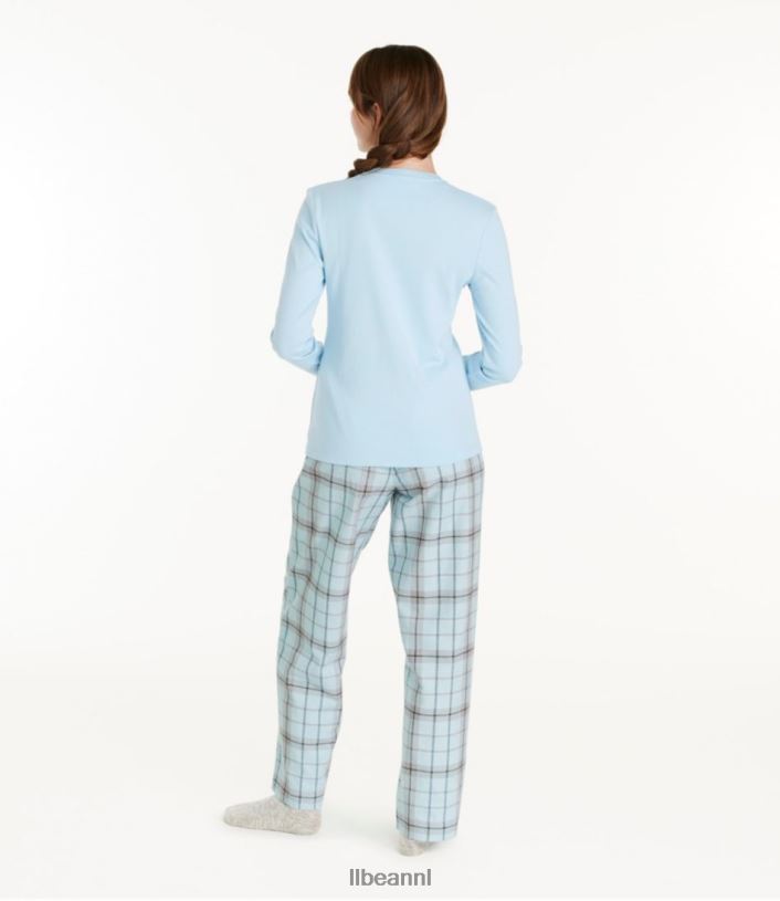 L.L.Bean vrouwen gezellige pyjamaset helder marineblauw/zeedennen plaid kleding VT0643004