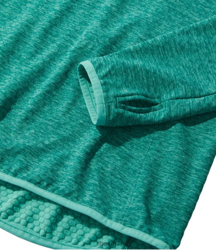 L.L.Bean vrouwen Adventure grid fleece trui met kwartrits lichtpaarse heide kleding VT0646061