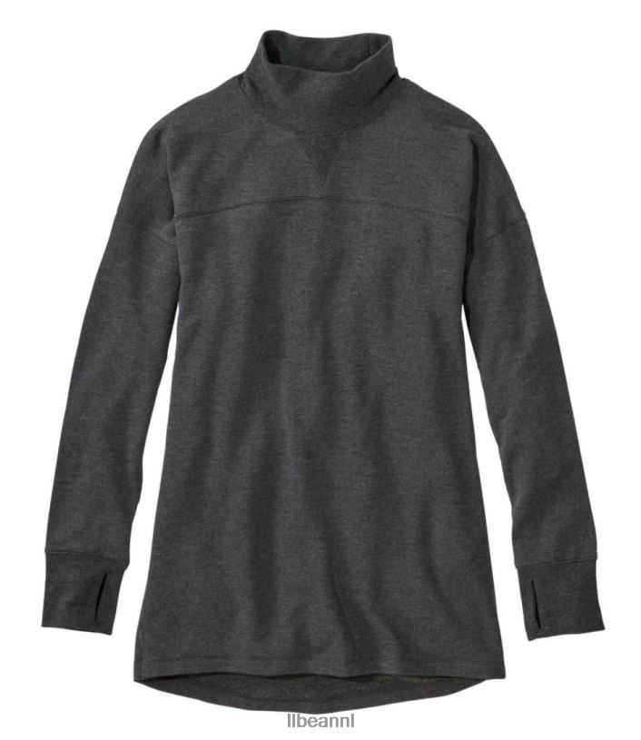 L.L.Bean vrouwen Softflex mockneck-trui middernacht zwarte heide kleding VT0644942