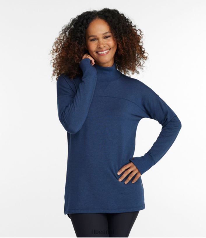 L.L.Bean vrouwen Softflex mockneck-trui rode wijnheide kleding VT064523