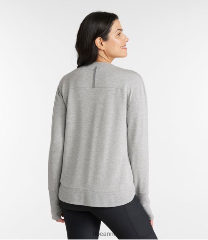 L.L.Bean vrouwen Softflex trui met V-hals grijze heide kleding VT0644813