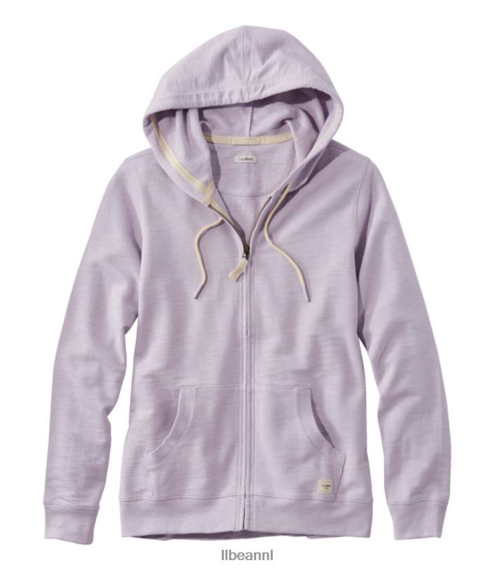 L.L.Bean vrouwen Sweatshirt met capuchon van biologisch katoen lila mist kleding VT0644618