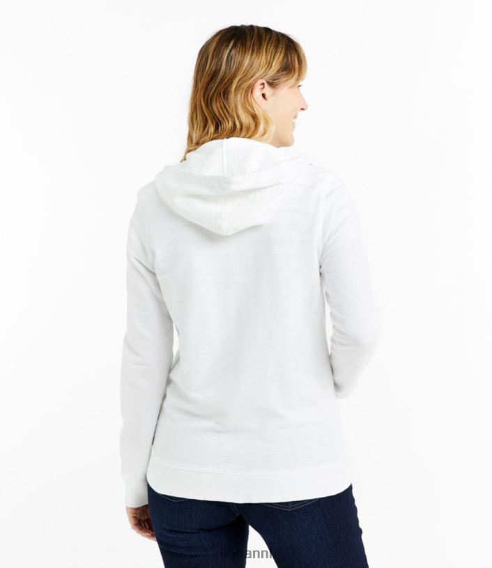 L.L.Bean vrouwen Sweatshirt met capuchon van biologisch katoen rustiek blauw kleding VT06455