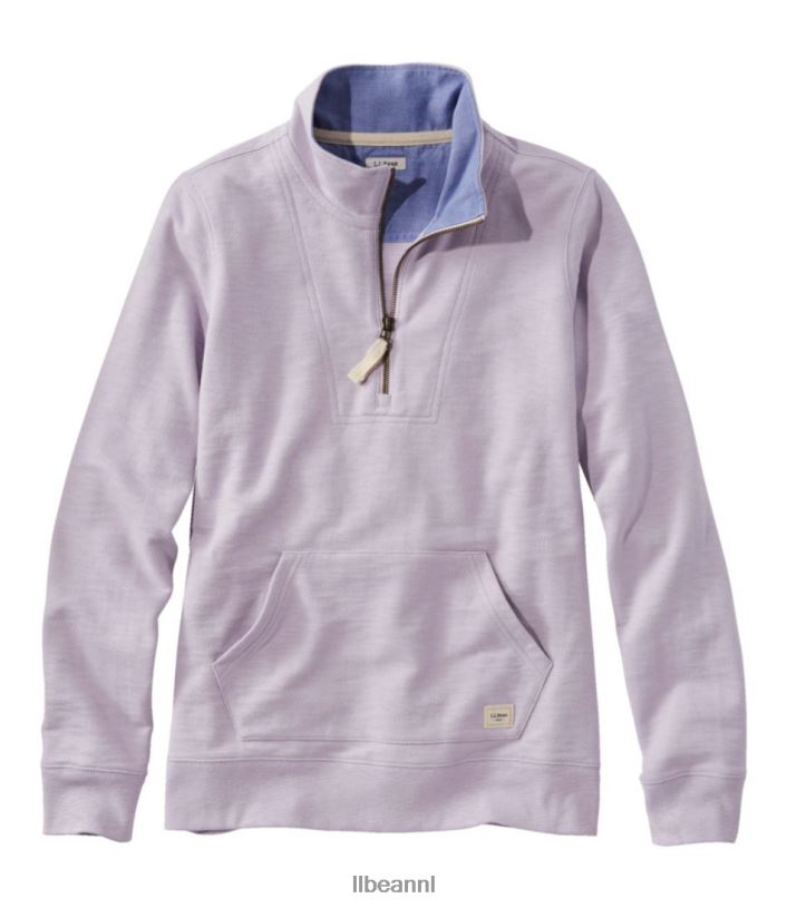 L.L.Bean vrouwen biologisch katoenen sweatshirt lila mist kleding VT0644798