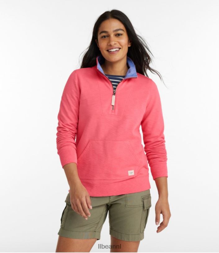 L.L.Bean vrouwen biologisch katoenen sweatshirt lila mist kleding VT0644798