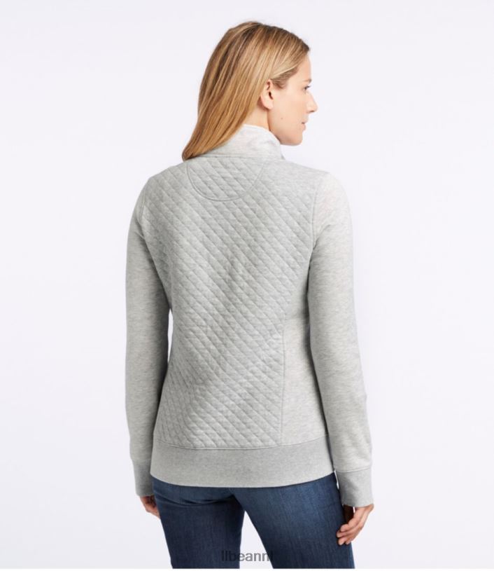 L.L.Bean vrouwen gewatteerde trui met kwartrits roest oranje kleding VT0646889
