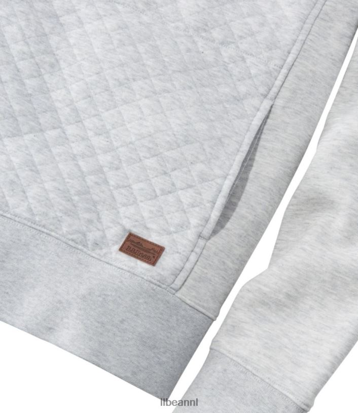 L.L.Bean vrouwen gewatteerde trui met kwartrits roest oranje kleding VT0646889