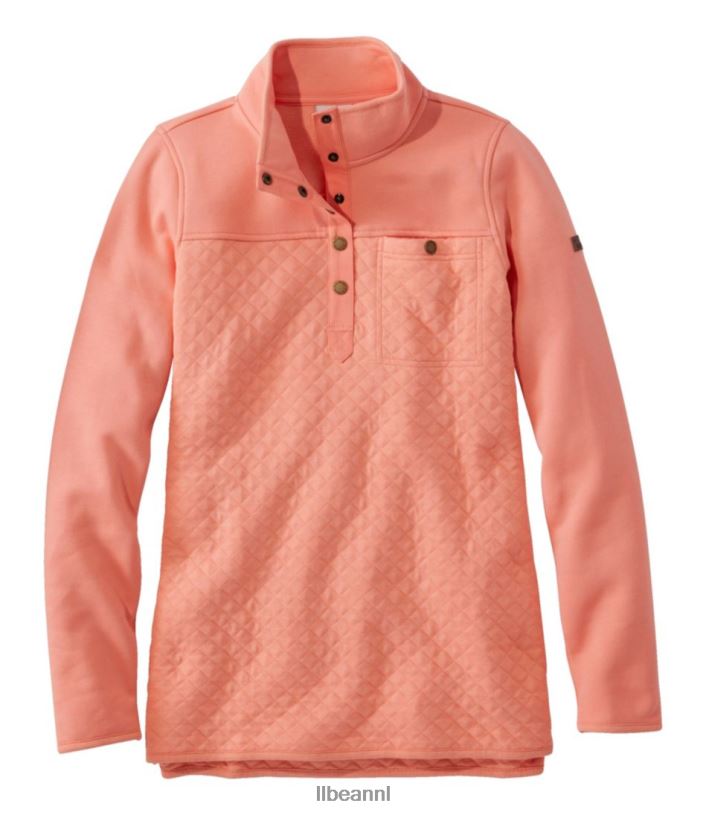 L.L.Bean vrouwen gewatteerde trui warm koraal kleding VT0643337