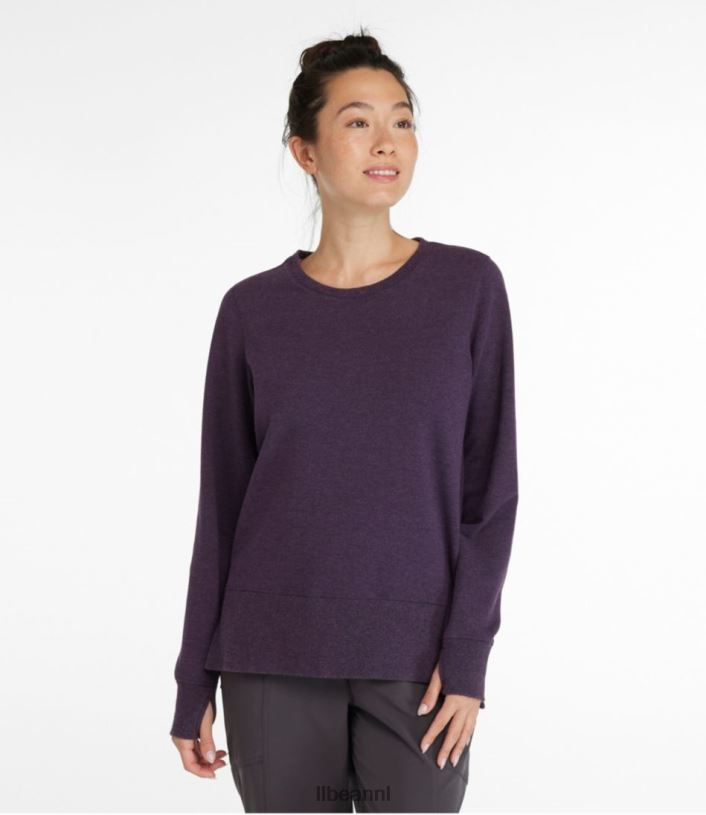 L.L.Bean vrouwen gezellig sweatshirt marineblauwe heide kleding VT0647168
