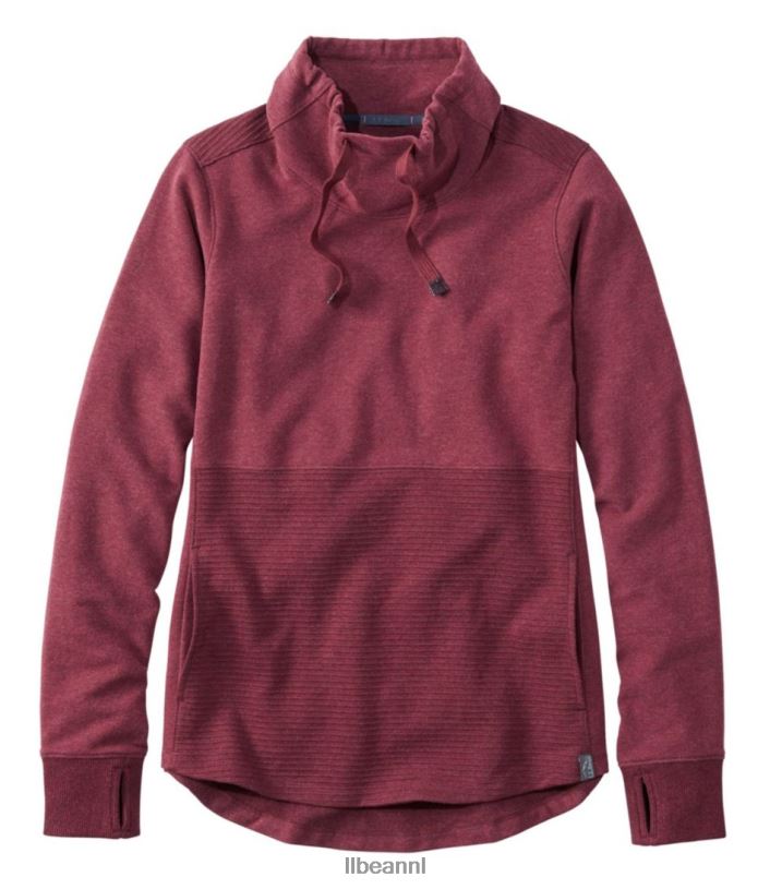 L.L.Bean vrouwen gezellige trui van gemengd breiwerk diepe haven heide kleding VT0645686
