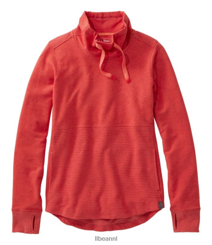 L.L.Bean vrouwen gezellige trui van gemengd breiwerk sintel heide kleding VT0646895