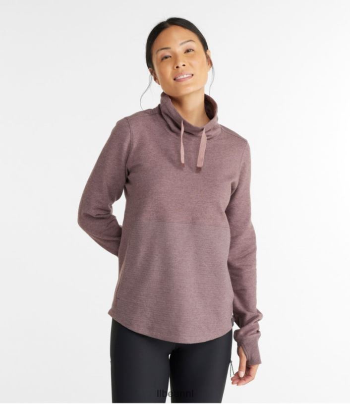 L.L.Bean vrouwen gezellige trui van gemengd breiwerk warme blauwgroen heide kleding VT0646430
